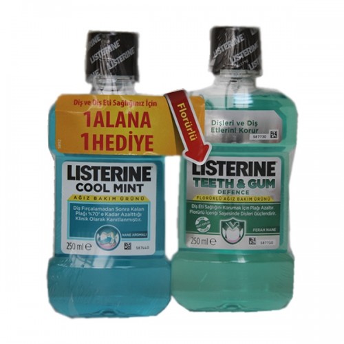 Listerine Cool Mint Naneli 250 Ml+listerine Teeth&gum 250 Ml Listerine Cool Mint Naneli 250 Ml+listerine Teeth&gum 250 Ml
