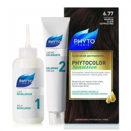 Phyto Phytocolor Sensitive 6.77 Light Brown Açık Capuccino Kestane